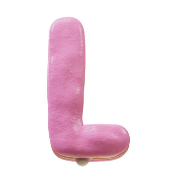 3D Font.Chocolate Biscuit Donut Font Concept. Isometric Alphabet. Numbers And Letters. 3d rendering isolated on white background