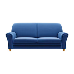 Rendered blue sofa
