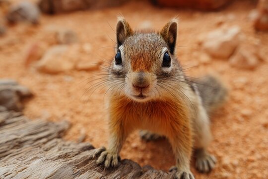 Adorable chipmunk in Bryce Canyon