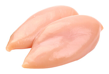 raw chicken breast isolated on white background