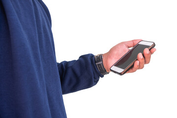 hand holding mobile phone