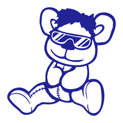 Bear Cool Sunglasses Smile Happy Cute Teddy Toy