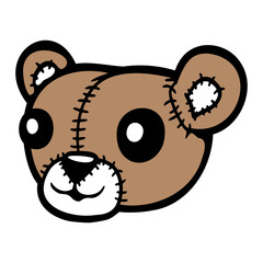Bear Happy Smile Cute Teddy Friendly Comic Grizzly