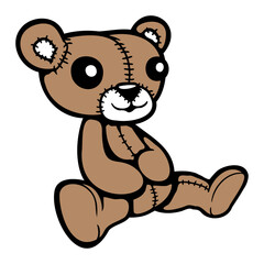Bear Happy Smile Cute Teddy Friendly Comic Grizzly