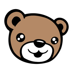Bear Happy Smile Cute Teddy Friendly Comic Grizzly
