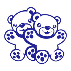 2 Bear Friends Team Love Couple Romantic Valentine's Day