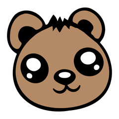 Bear Happy Smile Cute Teddy Friendly Comic Grizzly