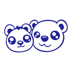 2 Bear Friends Team Love Child Dad Mom Family