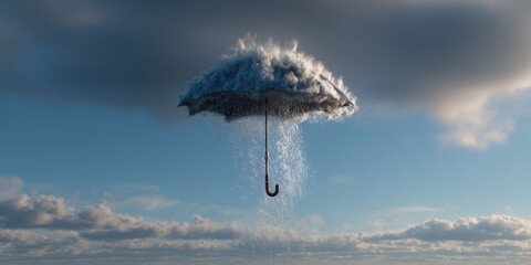 Cloud umbrella in a partly cloudy sky
