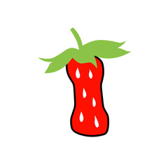 strawberry alphabet vector