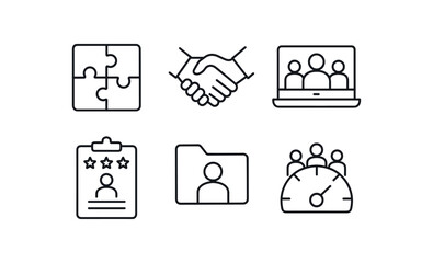 straight perfect stroke icon mono icons style isolated teamwork puzzle pieces teamwork handshake icon teamwork video screen teamwork feedback form teamwork sha drive teamwork rapport meter