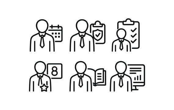 straight perfect stroke icon mono icons style isolated supervisor schedule planner supervisor safety clipboard supervisor inspection checklist supervisor performance scoreboard supervisor