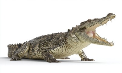 Fototapeta premium Crocodile open mouth, full view