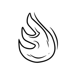 hand drawn hot fire icon