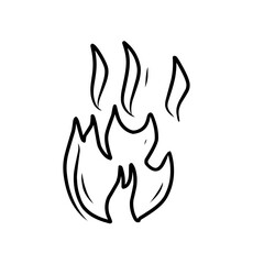 hand drawn hot fire icon