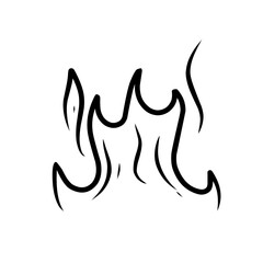 hand drawn hot fire icon