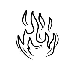 Obraz premium hand drawn hot fire icon