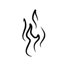 hand drawn hot fire icon