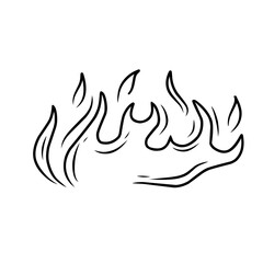 hand drawn hot fire icon