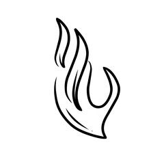 hand drawn hot fire icon