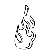 hand drawn hot fire icon