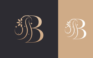 Abstract Initial letter B and Beauty Hair logo design vector illustration © fajarcome