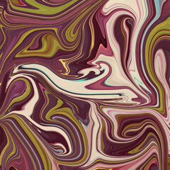 Warm burgundy, olive, and ivory swirls form an intricate abstract pattern. Ideal for digital art, textile textures, or sophisticated backgrounds.