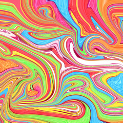 A vibrant explosion of rainbow swirls and energetic colors in this psychedelic abstract art. Rainbow, abstract, swirl, psychedelic, vibrant.