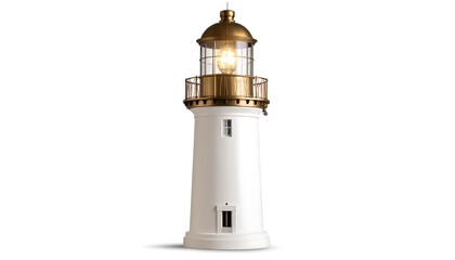 White lighthouse-shaped lamp