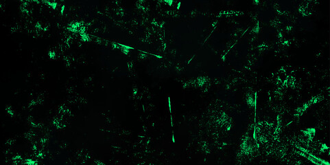 Abstract green water color hand painted art victor illustration. Dark green  painted smoky textured black color powder explosion. Black and green Smoke background elegant luxury space with stars.