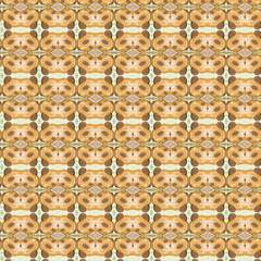 Seamless abstract pattern featuring warm golden tones and symmetrical texture. Ideal for use in backgrounds or decorative design. Abstract, Pattern, Texture, Warm, Design