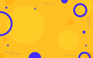 Modern Abstract Geometric Background with Yellow and Blue Circles for Presentation and Banner Design, Illustration vector 10 eps.