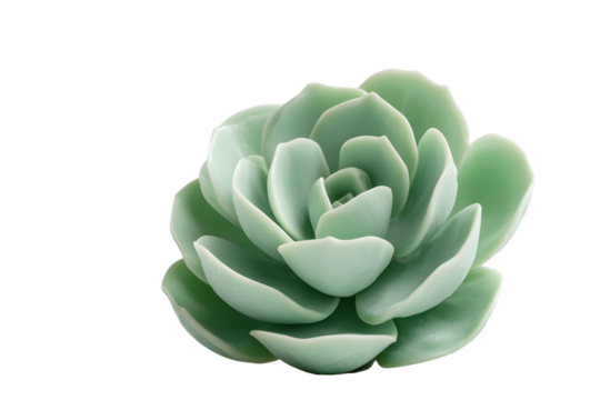 A captivating close-up of a succulent plant with a transparent background creates visual interest