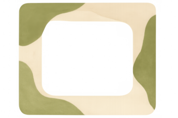 Wavy frame featuring a transparent center, ideal for showcasing images or text in contemporary projects