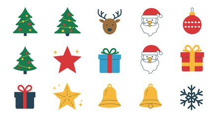 Fototapeta premium Christmas Icons Set