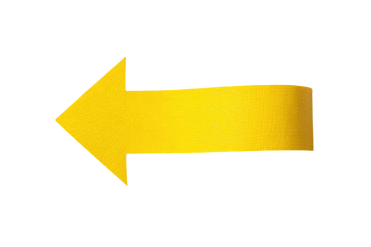 Gold arrow pointing left on black background