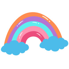 rainbow and clouds