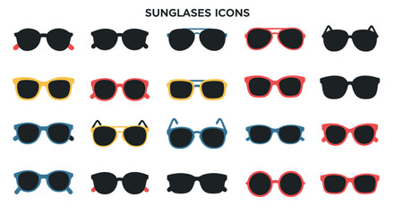 Collection of Stylish Sunglasses Icons