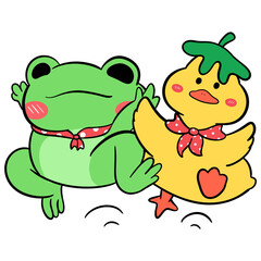 frog and duck