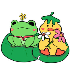 frog and duck