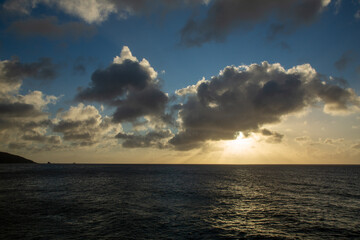夏の奄美大島の海と空。