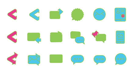 Colorful Communication Icons Set