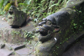 Balinese rock carving