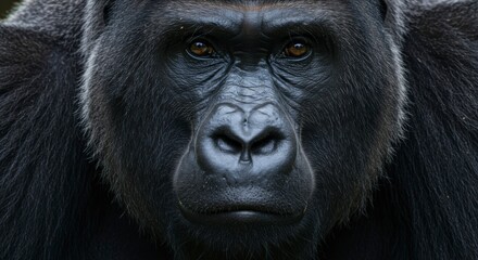 Obraz premium Close-up portrait of a gorilla's face (1)
