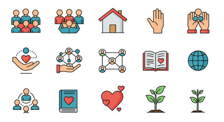 Community and Connection Icon Set