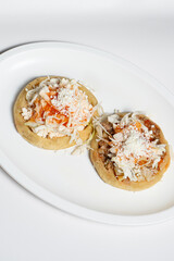 Vista de arriba plato generico mexicano para menu