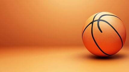 Obraz premium Orange basketball studio shot
