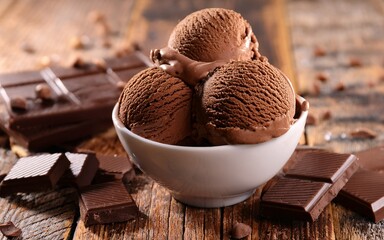 chocolate ice cream with nuts
