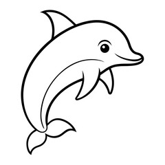 Dolphin on white background