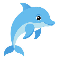 Dolphin on white background